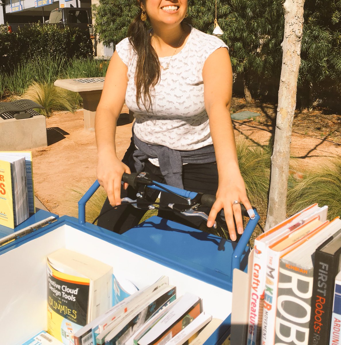 DJZibaZ's tweet image. welcome! That&apos;s like what I want our #LBPLBookBike to be, an #LBPLZineLibrary on wheels!