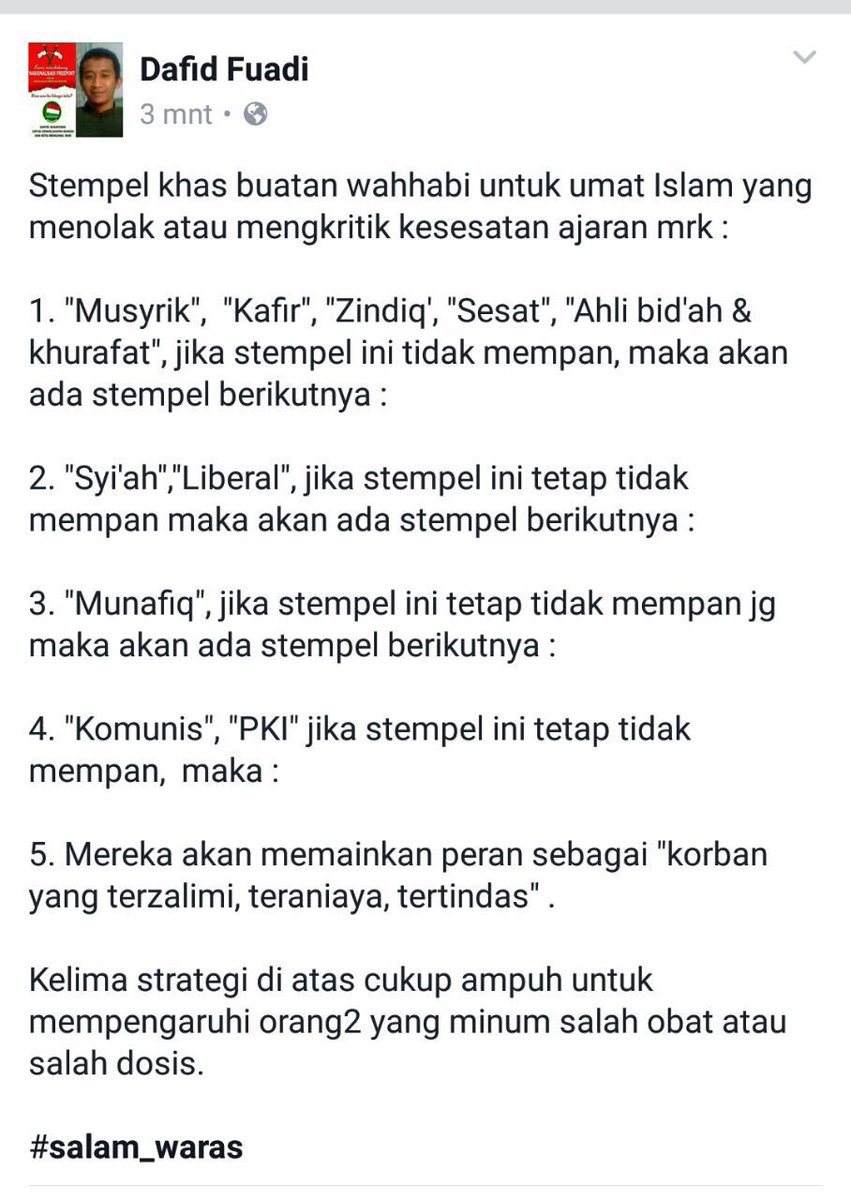 na_dirs's tweet photo. Dapat postingan ini dari Ning @AlissaWahid yg ditulis Kiai Dafid Fuadi. Lumayan menggelitik juga hehhehe https://t.co/XFXaoqxhEZ