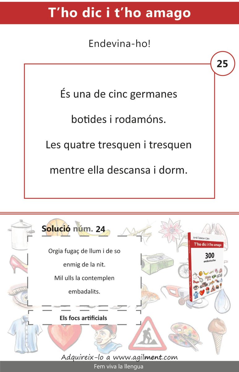 L'endevines?

T'ho dic i t'ho amago