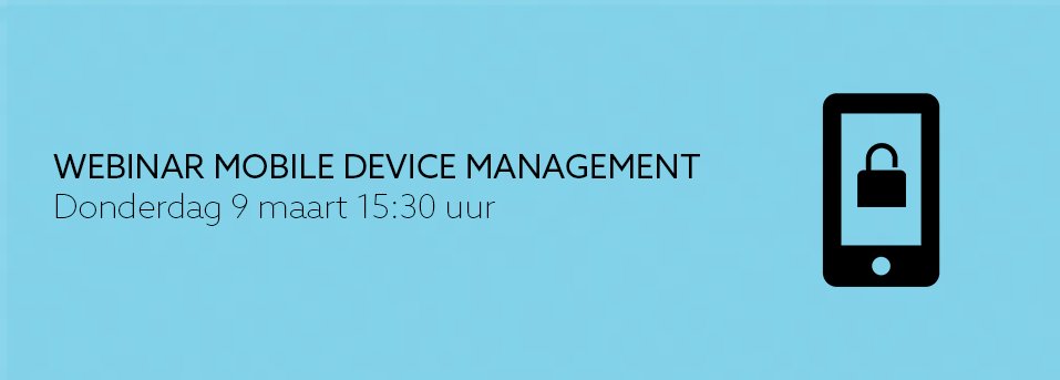 Hoe beveilig je je mobiele vloot tegen datalekken? Schrijf je in voor het webinar van donderdag en ontdek het zelf: bit.ly/2n4MkUy