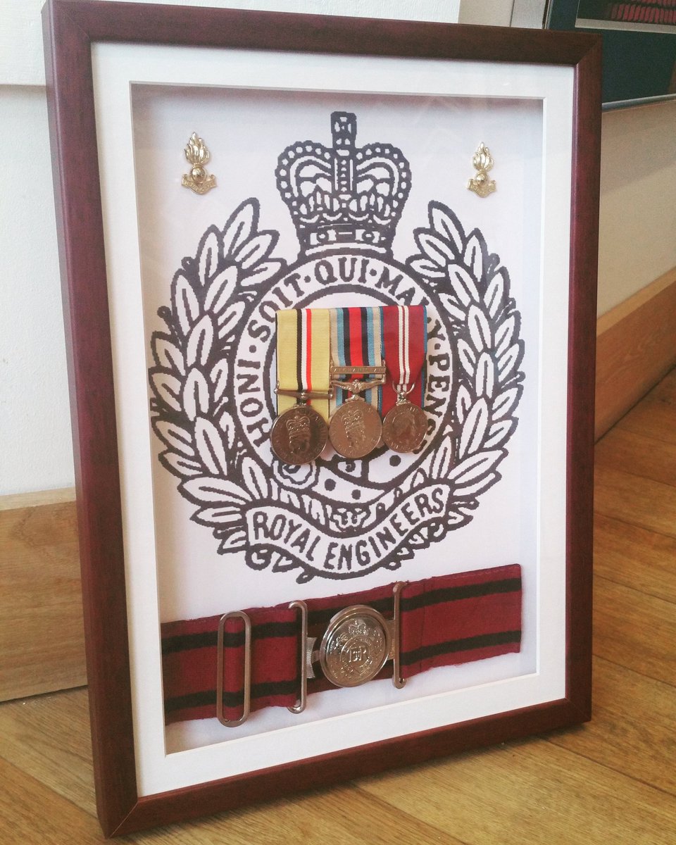 HMC Framing (@hmcframing) on Twitter photo Military Pins, Medals and Belt all framed within a deep dark wooden box frame. Framed by Hannah. <a href="/hmcgonigleart/">Hannah McGonigle</a> #hmcframing #bespokeframing Military Pins, Medals and Belt all framed within a deep dark wooden box frame. Framed by Hannah. <a href="/hmcgonigleart/">Hannah McGonigle</a> #hmcframing #bespokeframing