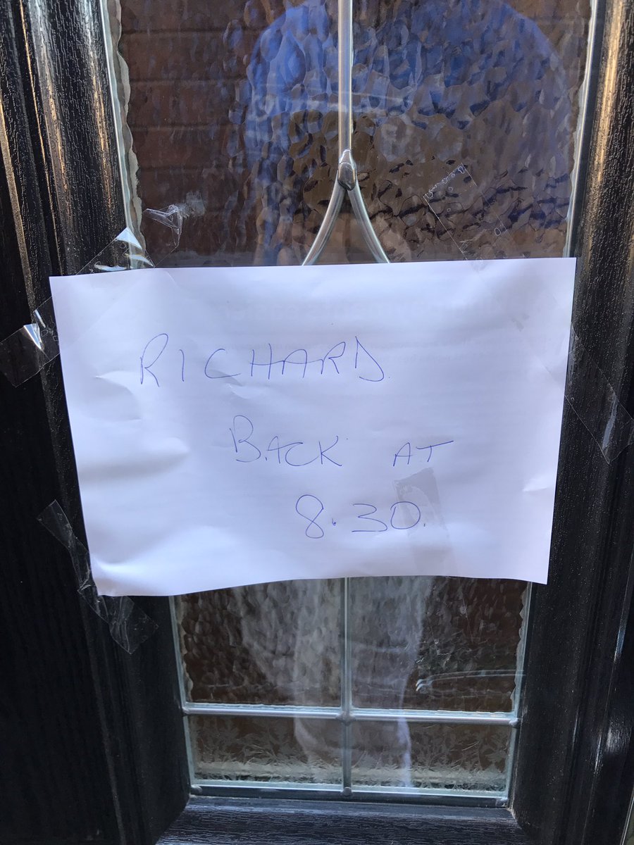 Annoying when you turn up at 7.30!!