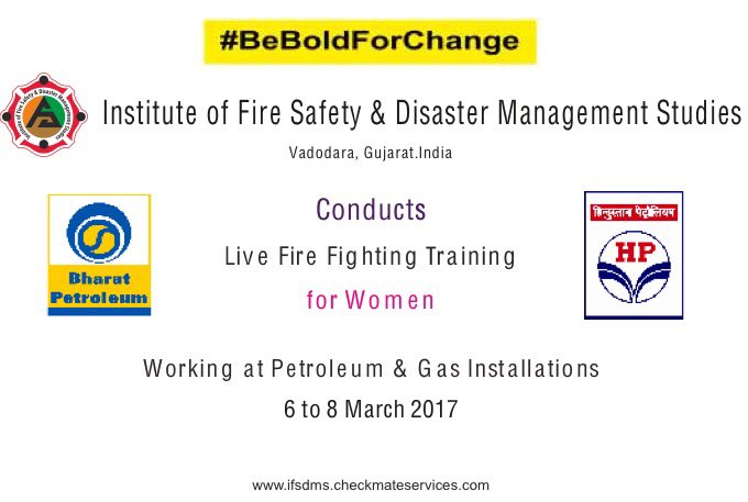 SVMahurkar's tweet photo. #IFSDMS #CheckmateGroup #AadharHastaFoundation conducts fire fighting course for women #InternationalWomensDay #BeBoldForChange #Vadodara https://t.co/N0czyutgKf