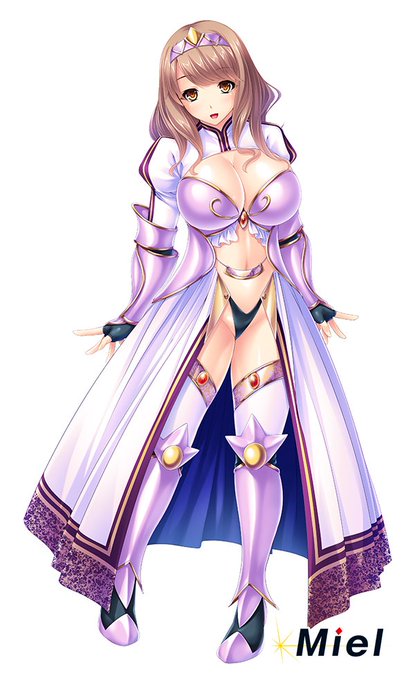 3月末発売予定の姫騎士モノの立ち絵紹介です。① #miel 