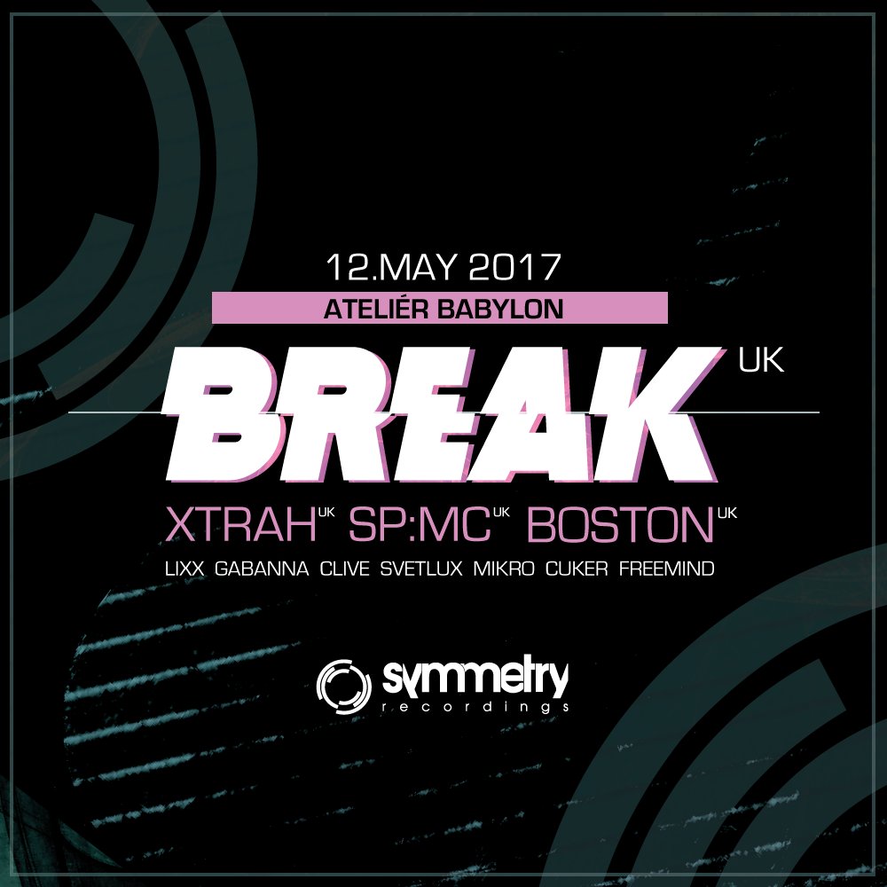 .<a href="/signallfm/">SIGNAll_FM</a> <a href="/Drumatique/">Drumatique</a> &amp; #BasementDNB present <a href="/SymmetryHQ/">Symmetry Recordings</a> Night at #AtelierBabylon 12.May 2017 #Break <a href="/Xtrah_Music/">X</a> <a href="/BostonDnB/">Boston</a> #SPMC