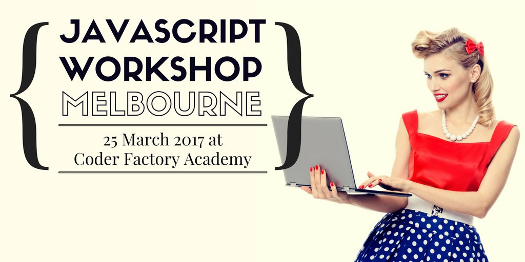 #Melbourne join #NodeGirls #js #coding workshop for women 25 March <a href="/coderfactory/">christina</a>. All levels of skills are welcomed  goo.gl/forms/WpykpxHi…