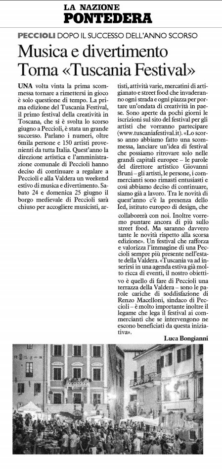 TPeccioli's tweet photo. #tuscania2017 torna il festival di strada a Peccioli. Save the date 24-25 giugno 2017 https://t.co/NIPZFHoB2P