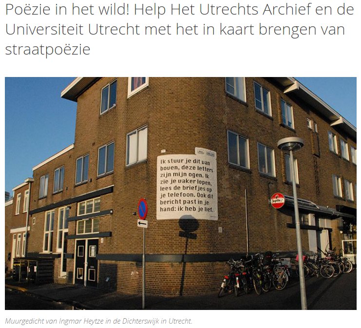 Dichtkunst en ruimtelijke ontwikkeling hebben meer met elkaar dan je denkt. 
uu.nl/agenda/poezie-…