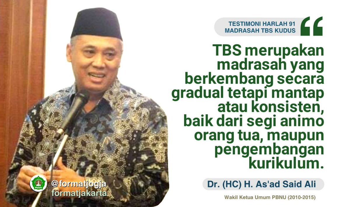 memang luar biasa apa yg disampaikan beliau. dalam #HarlahTBS91 tahun ini. andai prof <a href="/na_dirs/">Nadirsyah Hosen</a> mengetahui TBS pasti ikut Testimoni