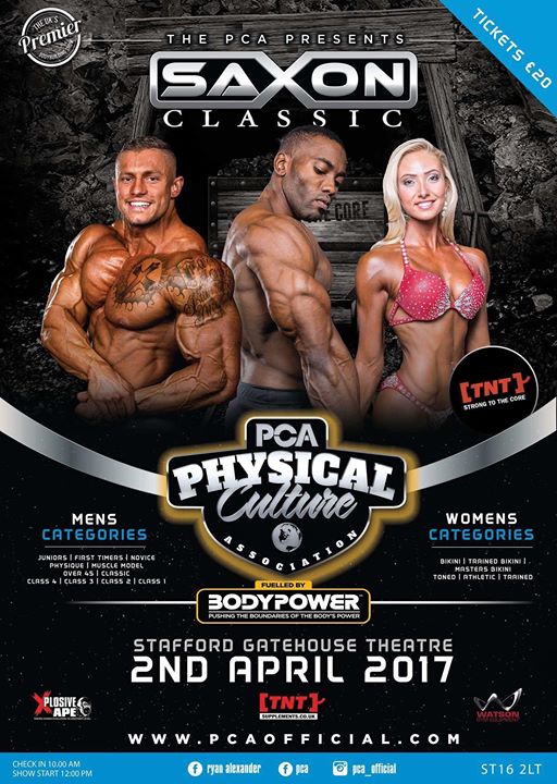 James Collier RNutr (@jamescolliermt) on Twitter photo Less than 4 weeks until the first #PCA UK show of 2017 - Saxon Classic #pcaarmy #bodybuilding #TAKEOVER Less than 4 weeks until the first #PCA UK show of 2017 - Saxon Classic #pcaarmy #bodybuilding #TAKEOVER
