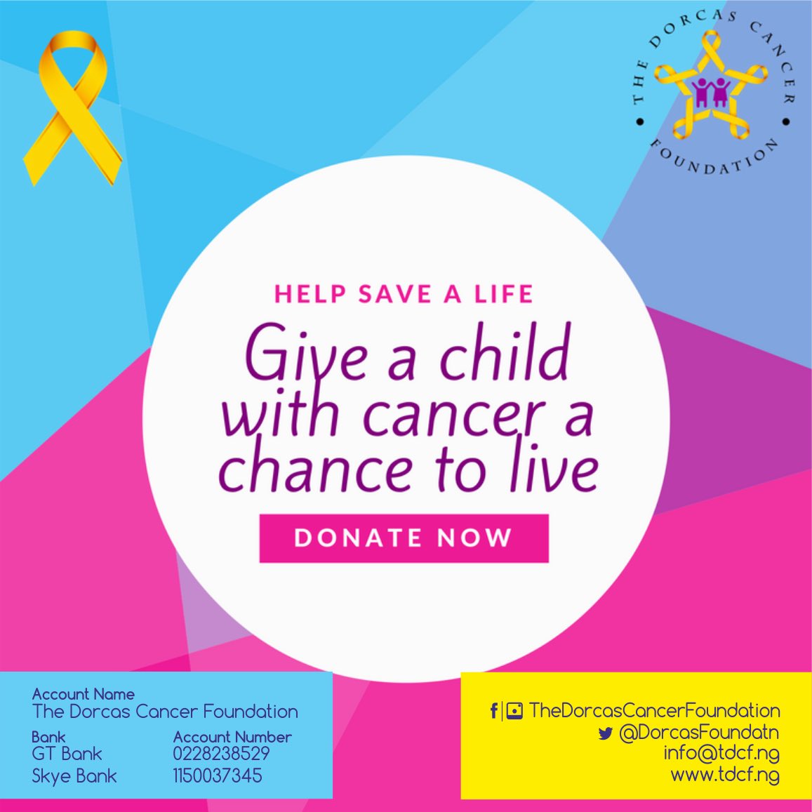 DorcasCancer's tweet photo. Help save a little child's life.
Give a child with Cancer a chance to live.
#doingitforkids
#childhoodcancer
#donate
#survivorsloading https://t.co/l4bmwrZ8Tf
