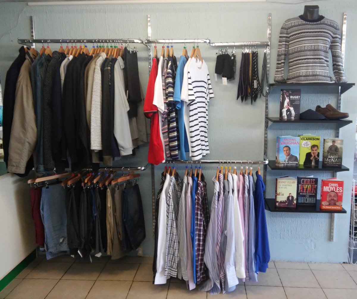 ReviveShop's tweet image. Proud to present our newly re-fitted #menswear section! #Mensfashion #charityshop #newdisplay @Morplan_ltd