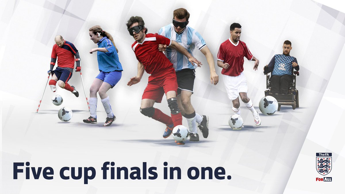 Five finals. One day.

The #DisabilityCup returns to <a href="/StGeorgesPark/">SGP</a> on Saturday 6 May.

Find out more: the-fa.com/UlODJ7