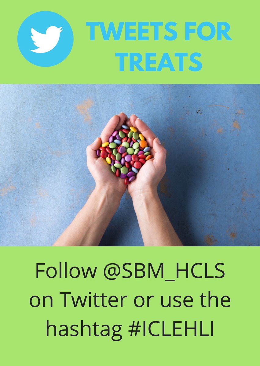 SBM_HCLS's tweet photo. Attending #ICLEHLI? Don't forget to Tweet for a Treat! #tweets4treats #healthlaw https://t.co/Ypkiwh4pJe