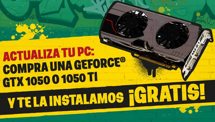 PC_Box's tweet image. ¿Quieres renovar tu gráfica? No esperes más, compra en marzo una GEFORCE GTX 1050 o 1050TI y te la instalamos GRATIS
pcbox.com/plan_renove_gr…