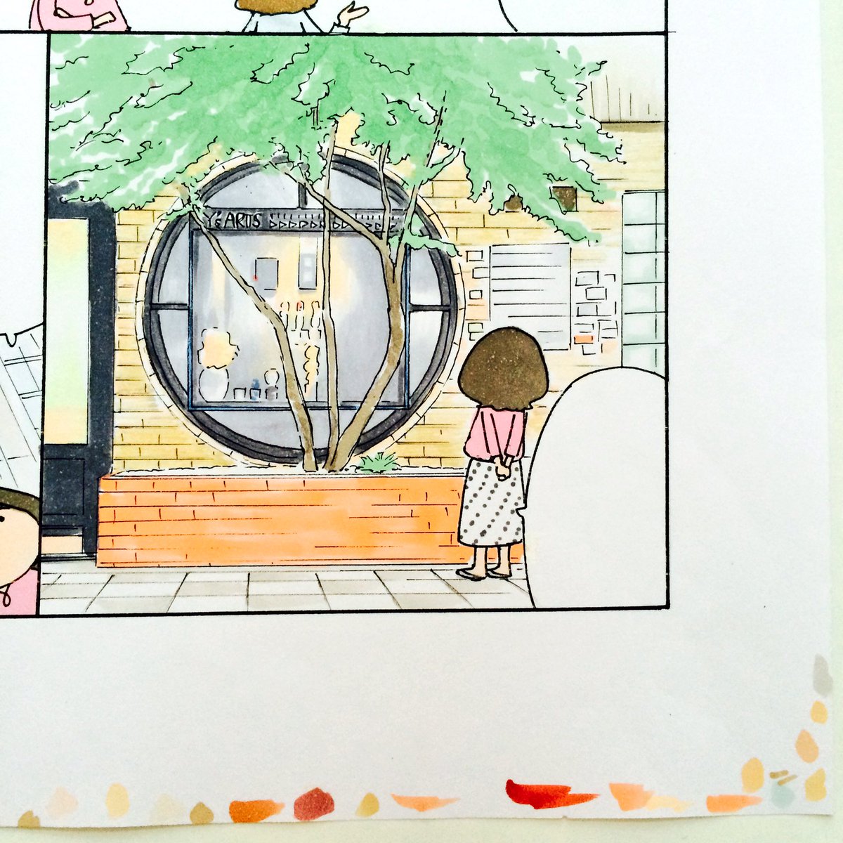 コピック30周年、おめでとうございます!コピックがなければ、こんなにカラー原稿を早く描くことはできなかった。写真は16日発売の小学館DIME「歩く世界」原稿。最後にちょっと見えますが、いつも端っこに試し塗りしまくってます。#コピック30周年 