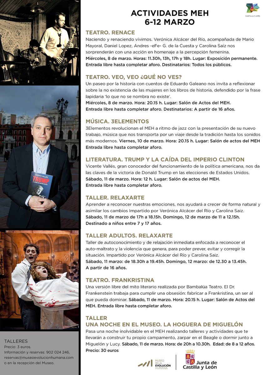 No te pierdas las actividades que tenemos para ti esta semana ¡Disfrútalas! #MEH #Burgos