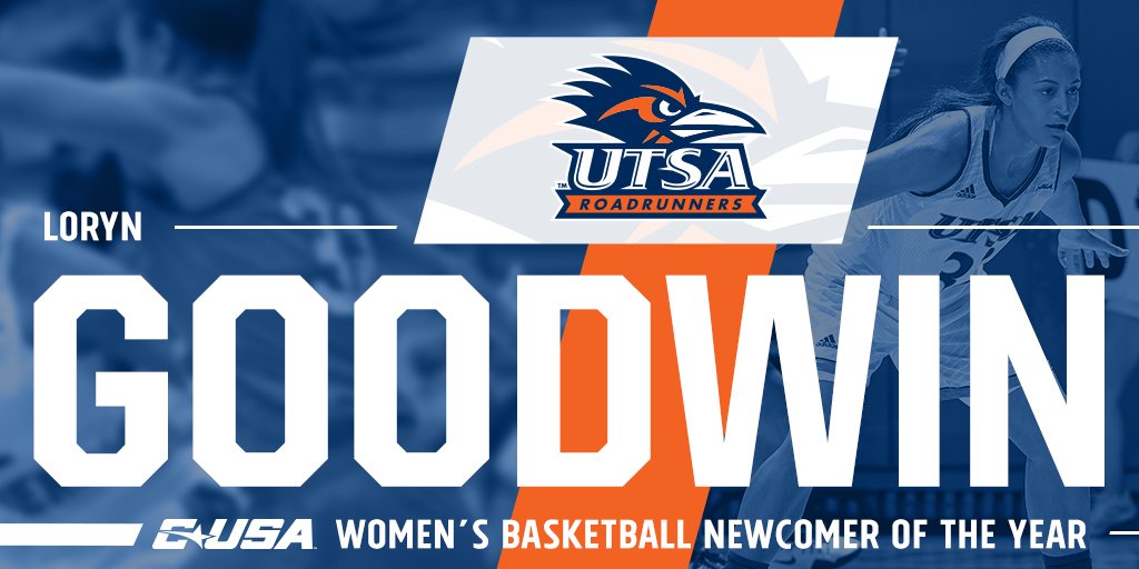 Conference USA (@conferenceusa) on Twitter photo 🏀📢: Congratulations to <a href="/UTSAWBB/">UTSA Women’s Basketball</a>'s Loryn Goodwin, 2017 #CUSAWBK Newcomer of the Year! 🏀📢: Congratulations to <a href="/UTSAWBB/">UTSA Women’s Basketball</a>'s Loryn Goodwin, 2017 #CUSAWBK Newcomer of the Year!