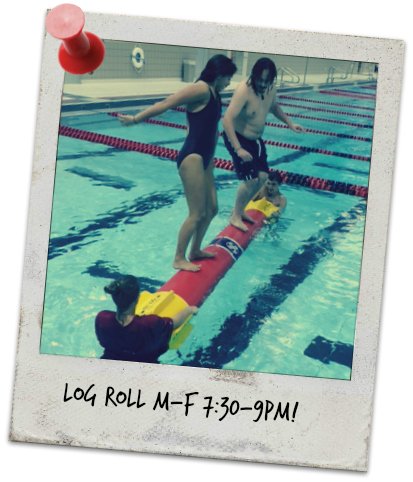 Trumbull_Aqua's tweet image. Log Rolling @KeyLogRolling RecZone this week. Due to spring break, we will only have RecZone M-R 7:30-9pm this week. #KeyLogRolling