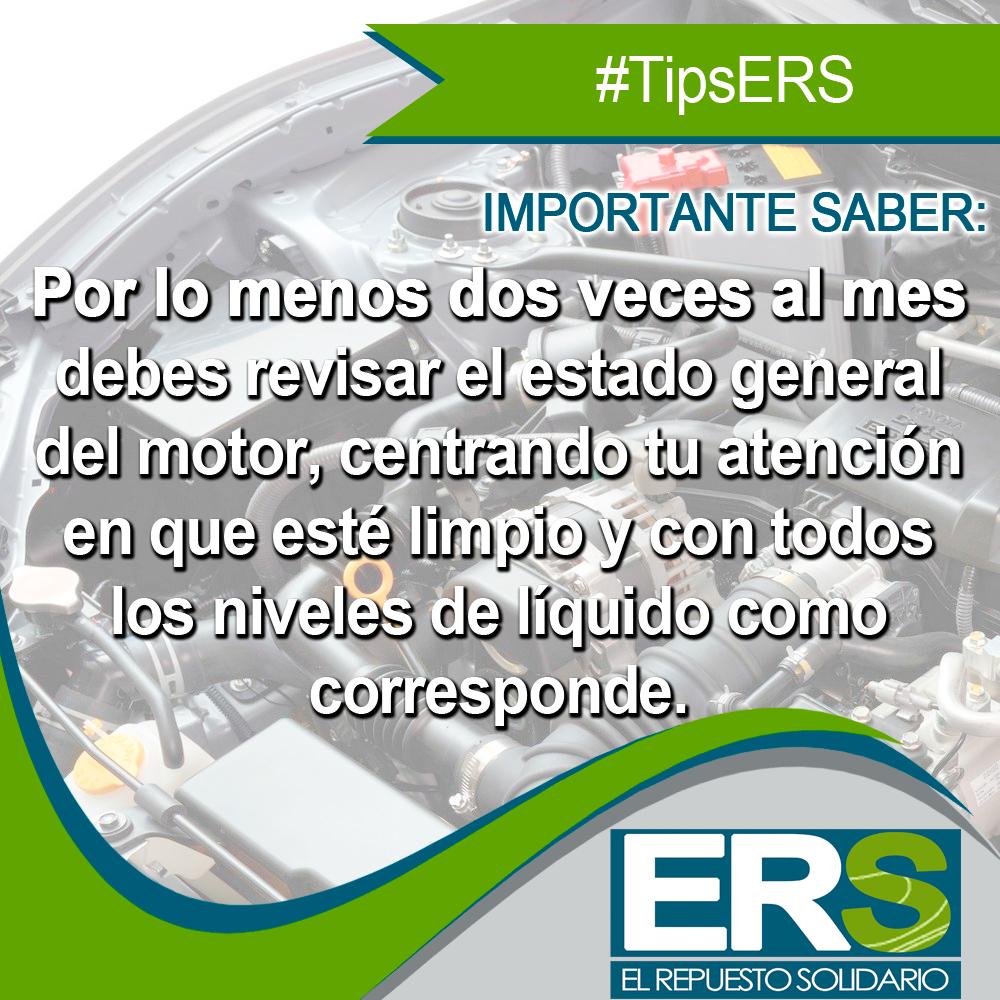 ER_Solidario's tweet photo. Comenzamos la semana con #TipsERS para el cuidado del #Motor de tu #Vehículo. #CuidaTuCarro https://t.co/8hvnB7qfrH