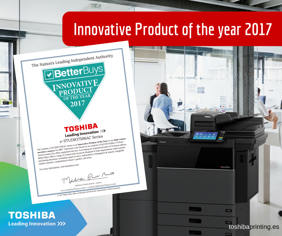 ToshibaTFIS's tweet image. Nouvelle gamme #multifonctions eBridge Next élue Produits Innovants 2017 par  #betterbuy, découvrez-là cette semaine au salon #itpartners !