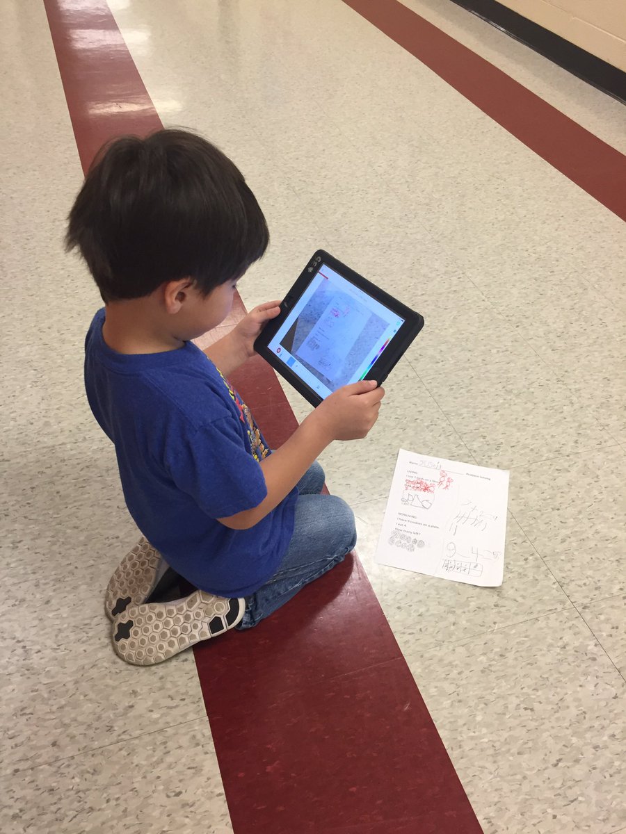 tuckersteam's tweet image. SeeSaw App &amp;amp; Math: How did you solve the problem? @FreyFlames #thinkingaboutmath #problemsolvingfun