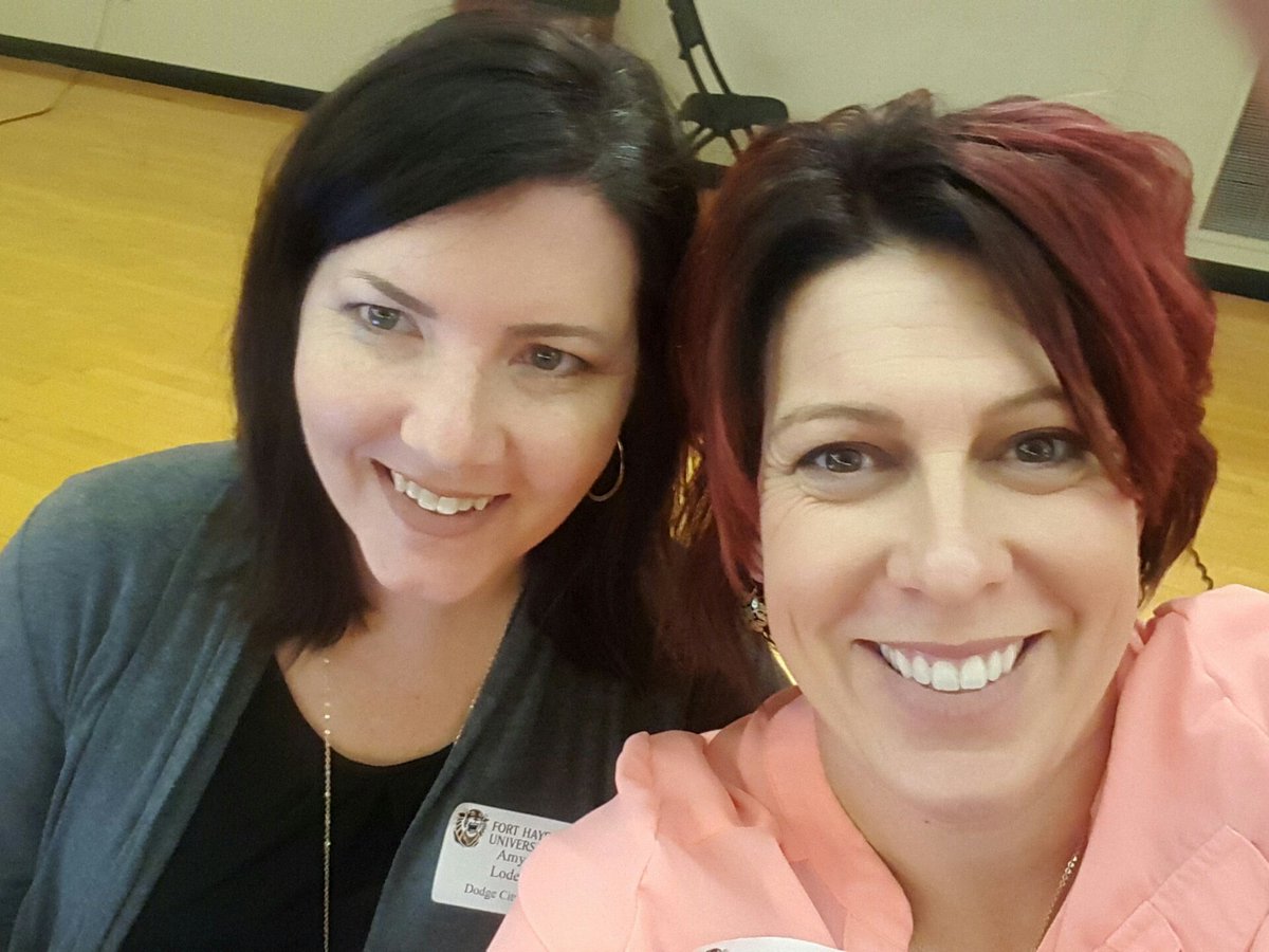 FriessRachael's tweet photo. Me and Amy L at #FHSU Teacher Recruitment! @teachindodge @ALoder71  @ksujayne @USD443 https://t.co/aZwFSK9WsC