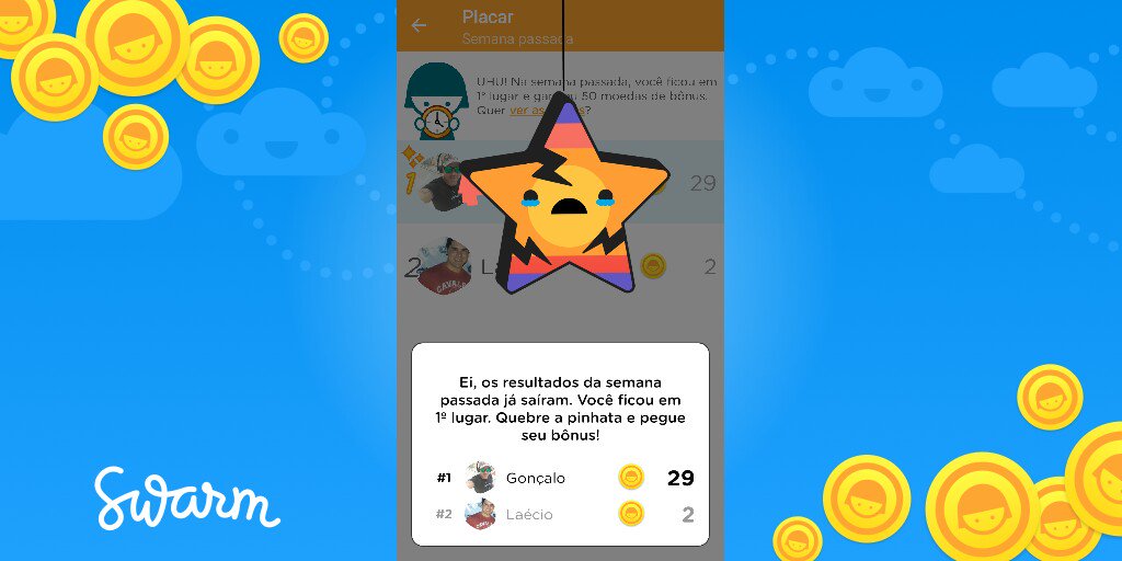 GonaloNeto7's tweet image. Acabo de receber 50 moedas de bônus por ter chegado em 1º lugar no placar do Swarm @swarmapp