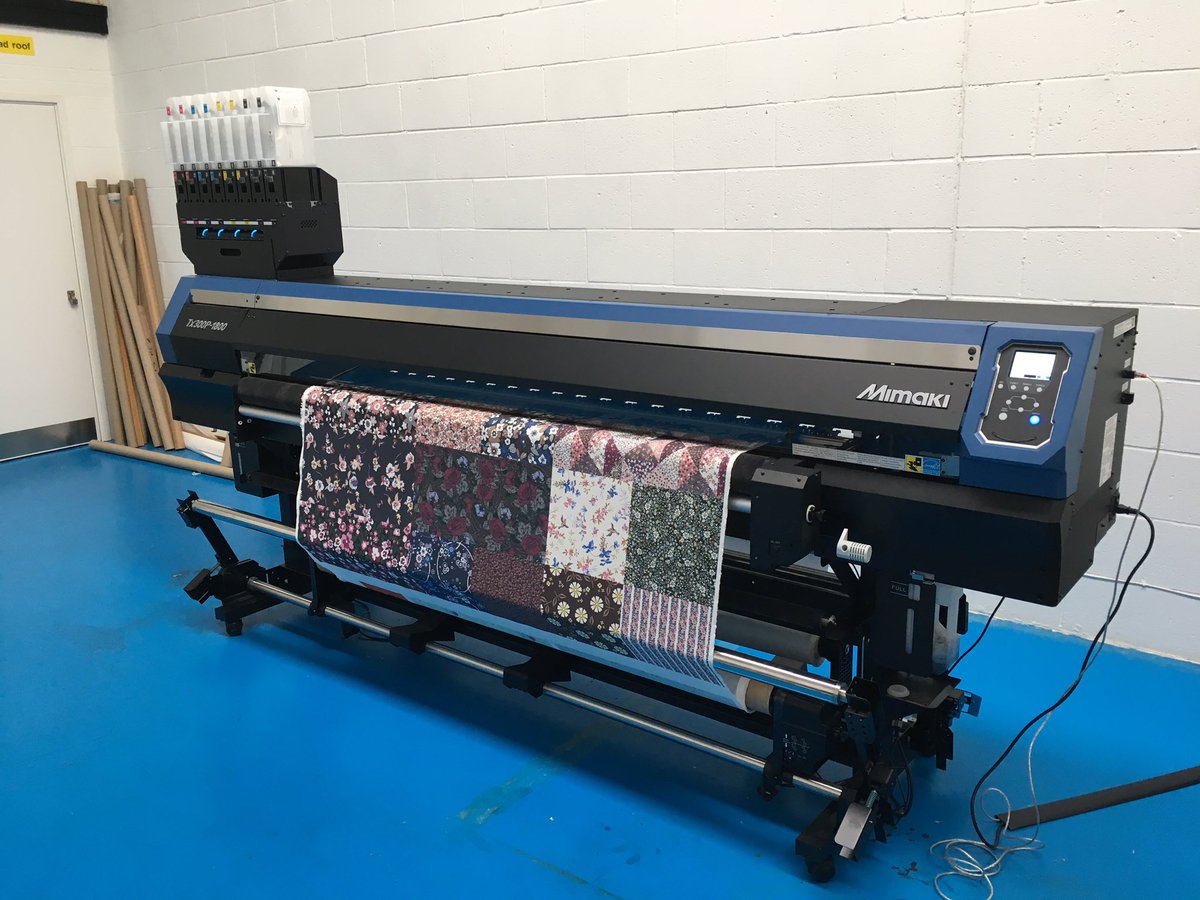 RASmartInAction's tweet photo. Printing some very pretty designs on #cotton with the #Mimaki #TX300p #textile #printer #pigment #ink #wideformat https://t.co/iIinij7OYE