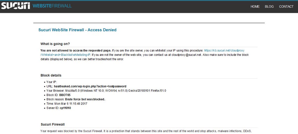 .<a href="/hasitleaked/">Has it Leaked</a> login and forgotten passwords are giving firewall brute-force-attack notices
