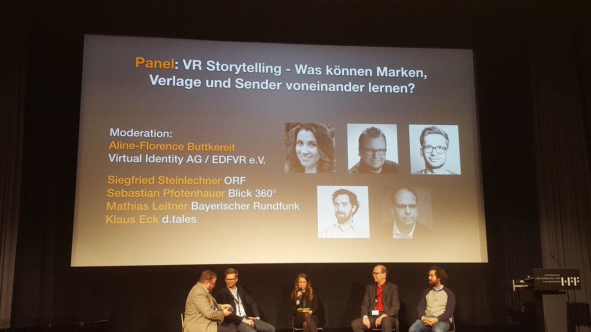 Paulina__Wojcik's tweet photo. #VR #Storytelling Panel beim #tdcv. Was können Marken, Verlage und Sender voneinander lernen? Sehr interessante Frage! https://t.co/irV9BBim3M