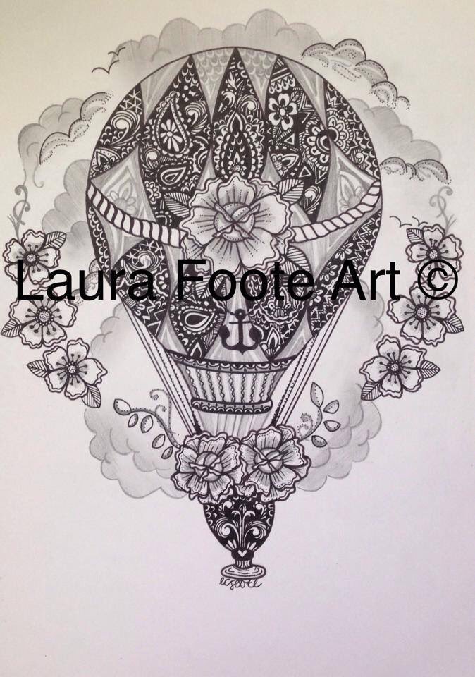 laurafooteart's tweet photo. 🎈 Hot Air Balloon 🎈 #hotairballoon #laurafooteart #illustration #shading #patternart #detail #floral #art #lineart #blackwork #flowera #arty https://t.co/ykItJsn6kA