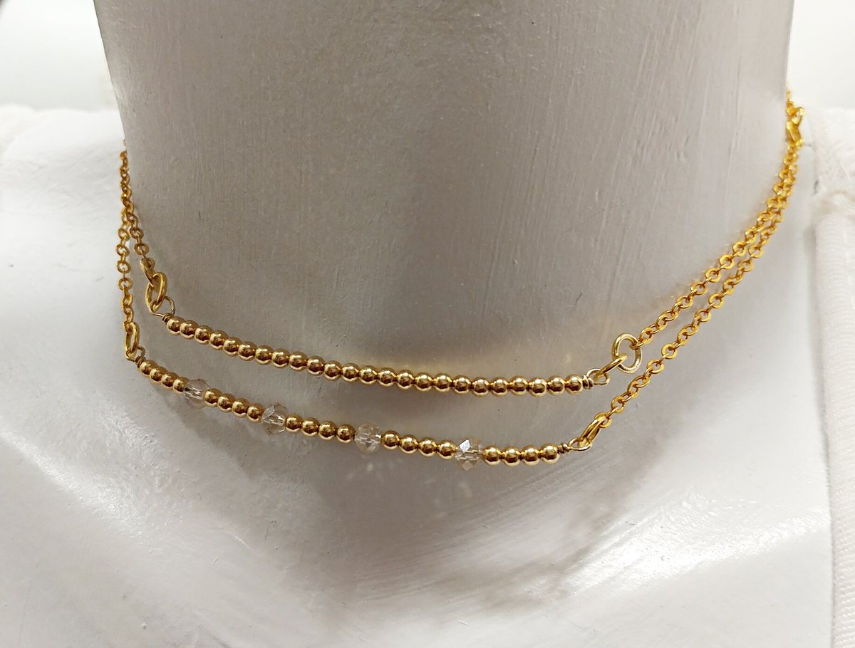annica37's tweet photo. Choker item in my Etsy shop https://t.co/85rqEIYGI4 #goldfinds #Goldchoker  #fashionfinds #jewelryfinds https://t.co/oOFFulUDBU