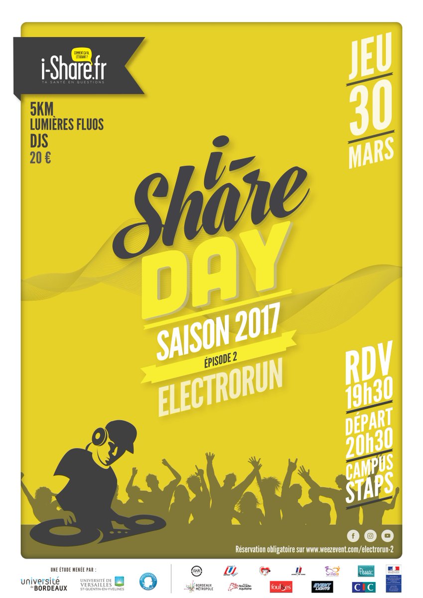 lab_sante_etu's tweet photo. L'édition 2017 du i-Share Day est lancée et vous propose 3 rendez-vous ! A vos agendas :) https://t.co/heTb8fTaCk https://t.co/2tF2hv87dM