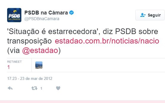 rogeriotomazjr's tweet image. "SITUAÇÃO ESTARRECEDORA" - O que o PSDB dizia sobre a transposição do São Francisco [parte 2]
(agora posam de pais do projeto)
#VoltaLula