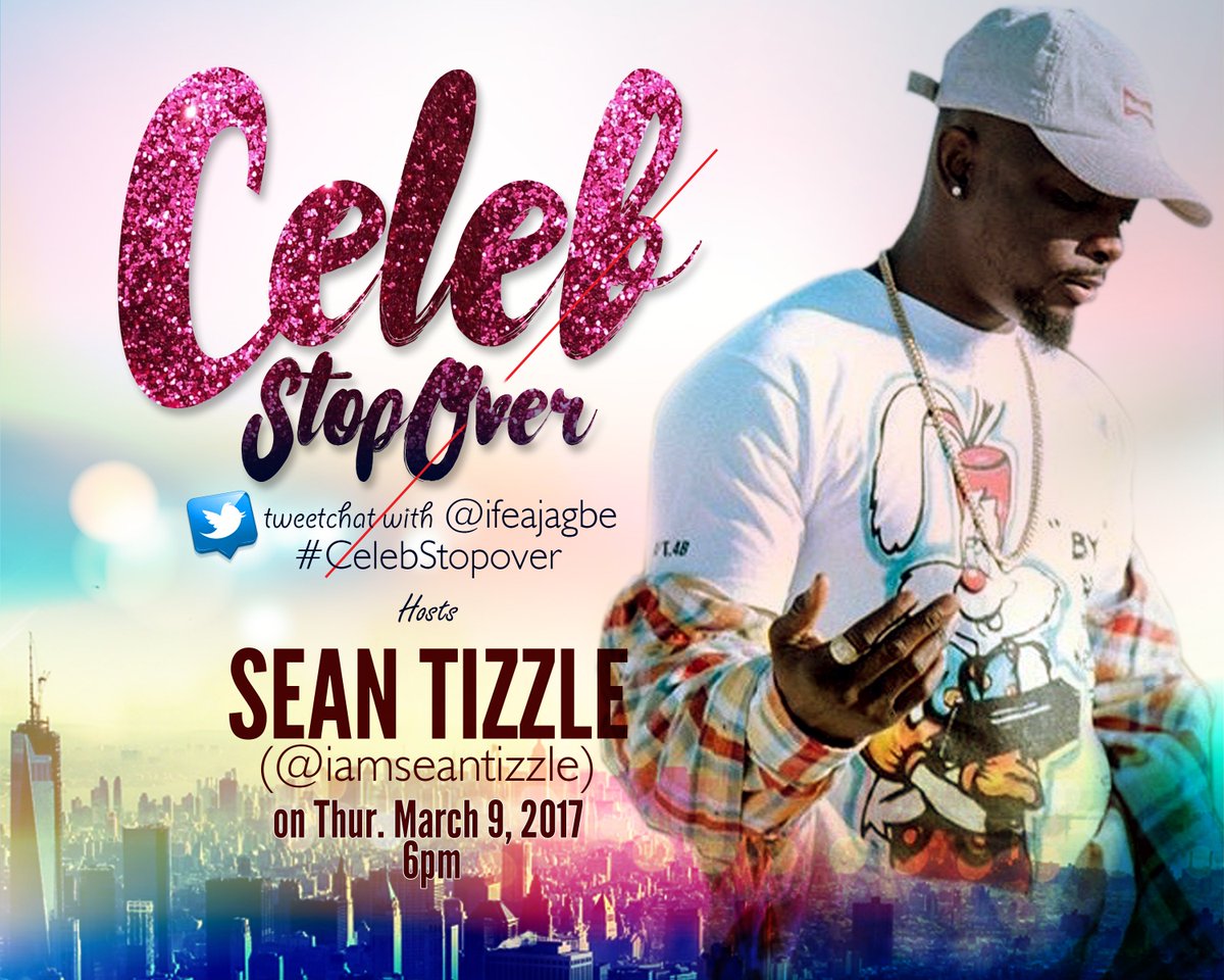 IfeAjagbe's tweet photo. Let's do this! Ask @iamseantizzle any question @6PM today using the hash tag, #CelebStopover . #TweetChat #MovingForwardEP @missadesanya https://t.co/koWURDb7j4