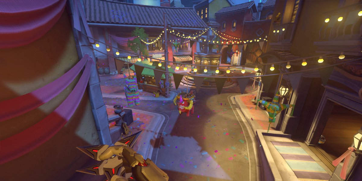 OverwatchDE's tweet image. Junkrat hat seinen Fallen auf dem Marktplatz von Dorado verteilt! Wie viele findest du?