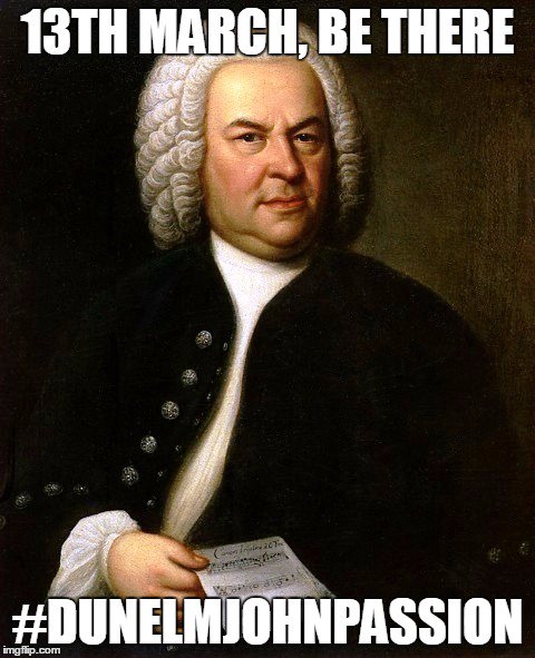 Just a week until our #Bach John Passion in <a href="/durhamcastle/">University College</a> Great Hall! Get your tickets now at musicdurham.org/event/dunelmjo… while you can!