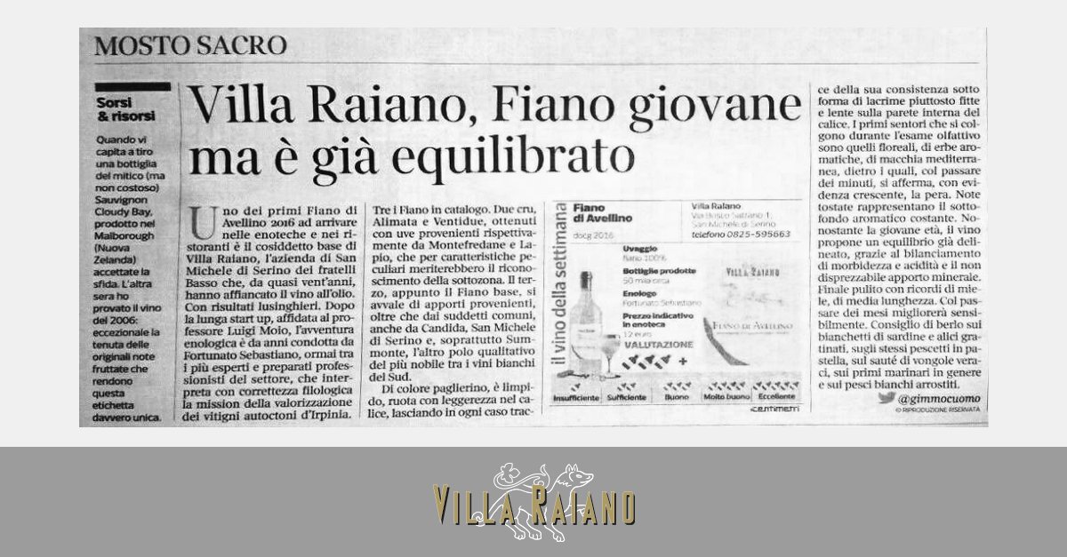 Fiano di Avellino 2016 appena uscito dal guscio e già in evidenza. Grazie a Gimmo Cuomo.
#villaraiano #irpinia #campania #wine #winetasting