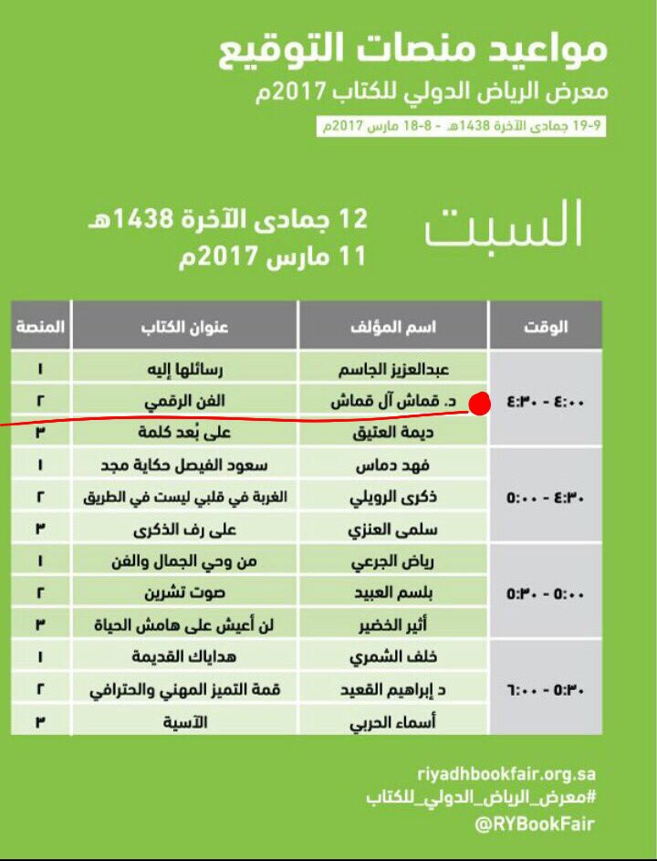 Gammash2's tweet photo. بحمد الله
سيتم توقيع كتابي في 
#معرض_الرياض_للكتاب

١١مارس

#كتاب #الفن_الرقمي
📕
#جرافيك #تصميم 
🎨
#د_قمّاش
🎨

@WorldArt_ 
🎨
kimfor123@

🎨 https://t.co/S6wFmnPpOi
