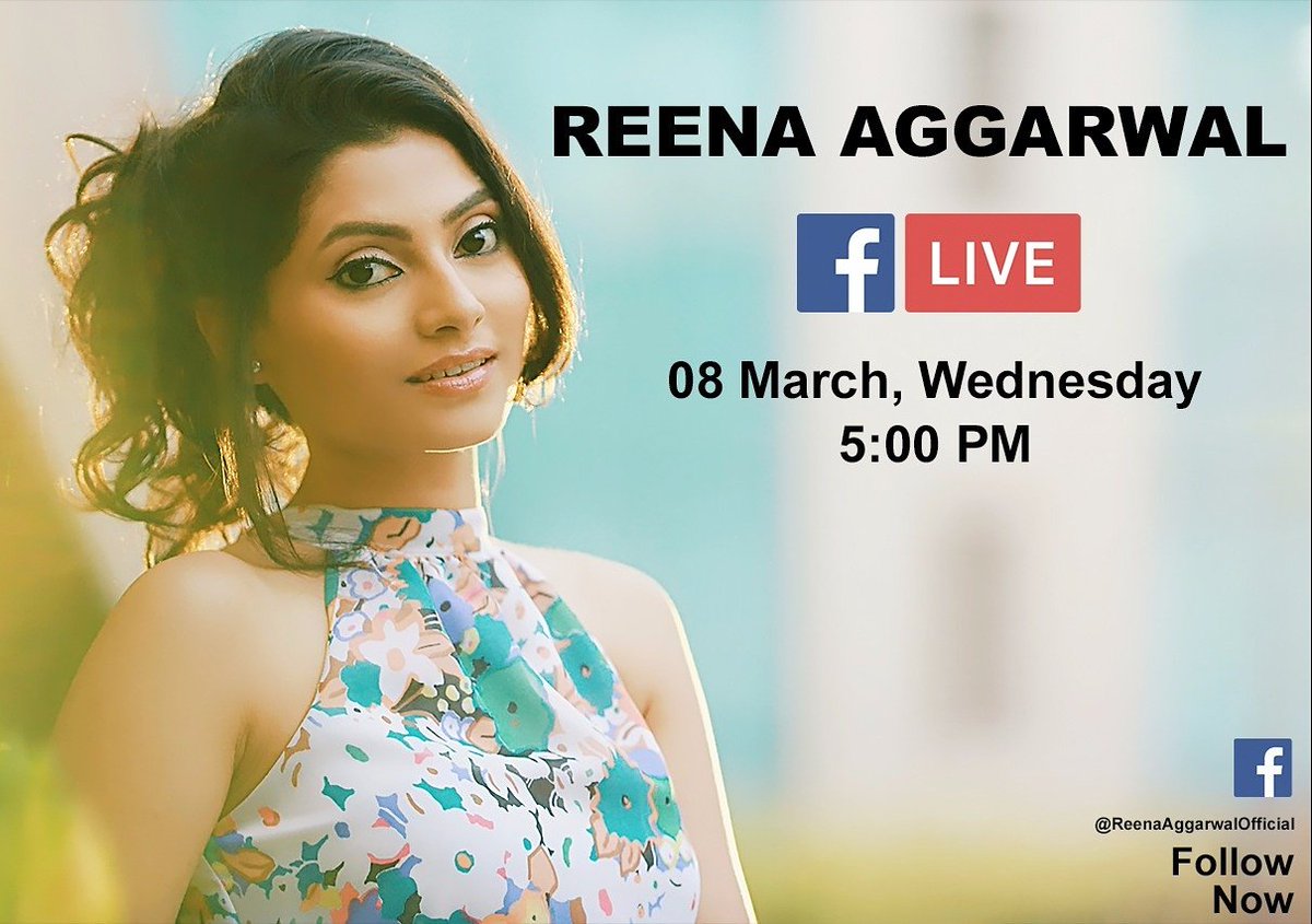 ReenaMeraNaaam's tweet photo. First time #FacebookLive on 8th March @ 5pm..
Come and Celebrate Women's Day with me... 
Stay Tuned ! @facebook https://t.co/hW7b9LYkpS