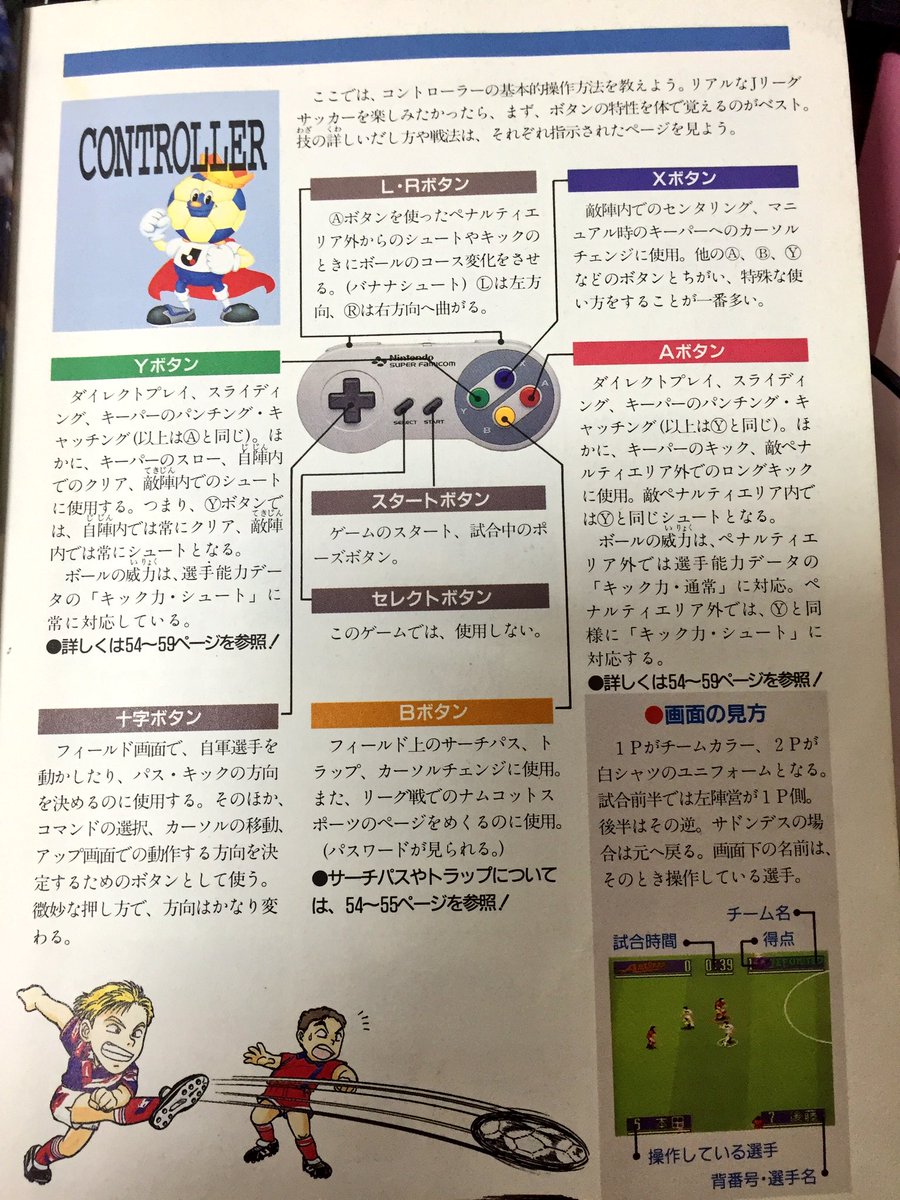 Yosuke 家から1993年に発売されたスーパーファミコン用ソフト Jリーグサッカー プライムゴール の公式攻略本が出土 全選手実名だが スタメンとフォーメーションは固定のまま変更出来なかった 総合能力の高い選手 リストには懐かしい顔触れが並ぶ 現在