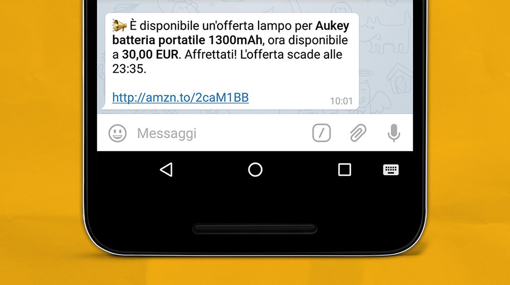 PriceTrackBot's tweet image. Traccia un prodotto e verrai notificato anche delle relative offerte lampo, nel momento in cui iniziano. Solo su #PriceTrackBot!