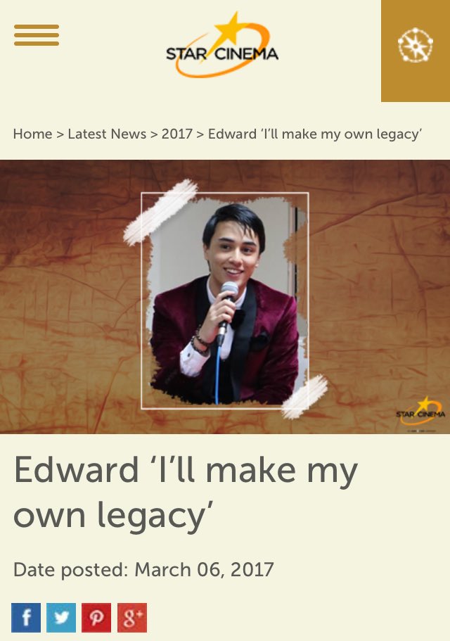 EdWarriors_'s tweet photo. "I'll make my own legacy." -Edward https://t.co/qu8XhjDhu2