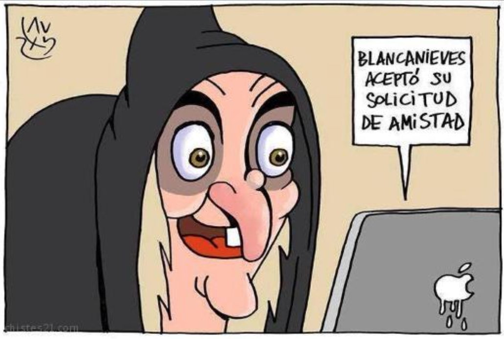 policia's tweet photo. Repite el cuento a tus peques. Que no olviden la moraleja: en #RedesSociales se esconde much@ bruj@ con fines malvados. Cuida su #privacidad https://t.co/y3Ep7jkmMb