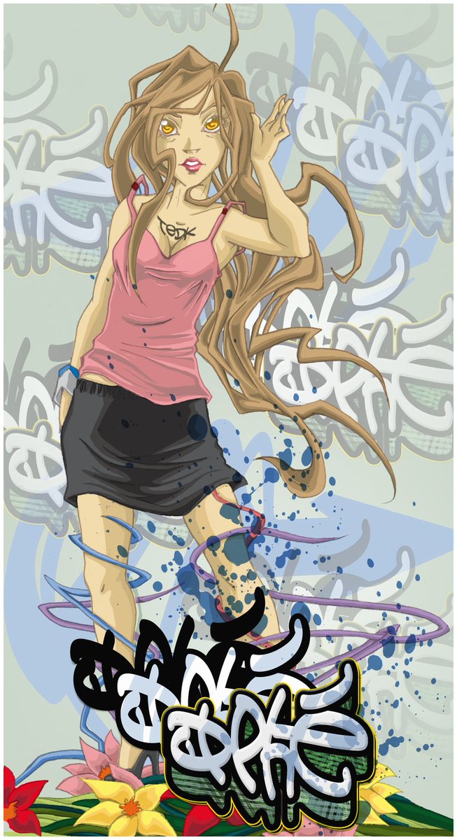 VanillazukiNeko's tweet image. #collaboration avec le #graffeur #tedk (ça date ça!!)