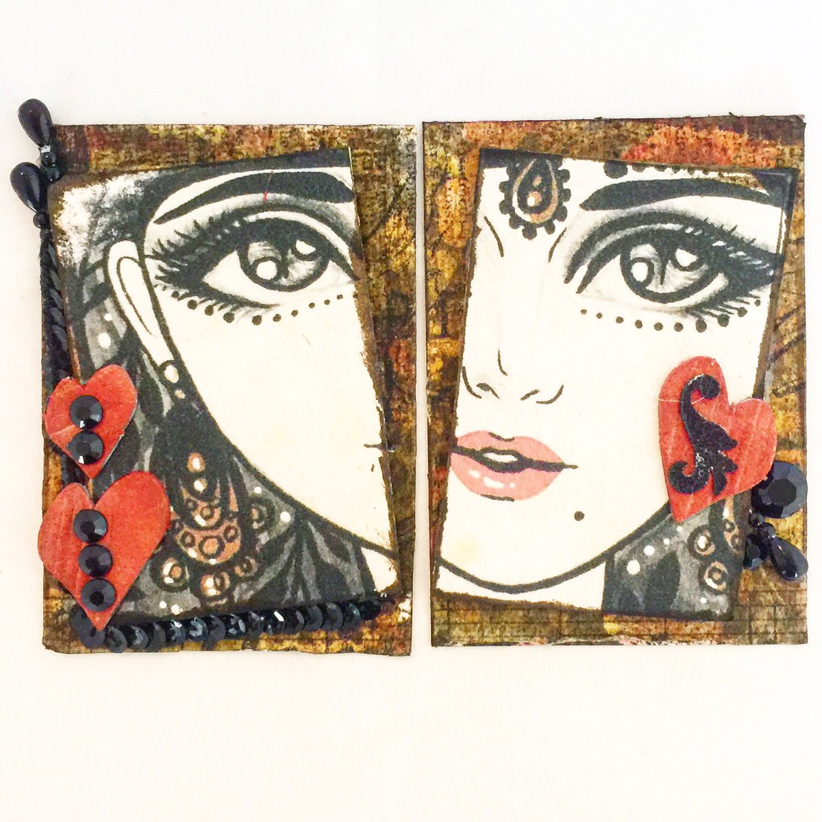 Betsie75's tweet image. #ATC I created  4 my upcoming Swap using #getsketchbox  #timholtz #distressink  #distressspray #distressstain #grungeboard #ctmh  #beacon