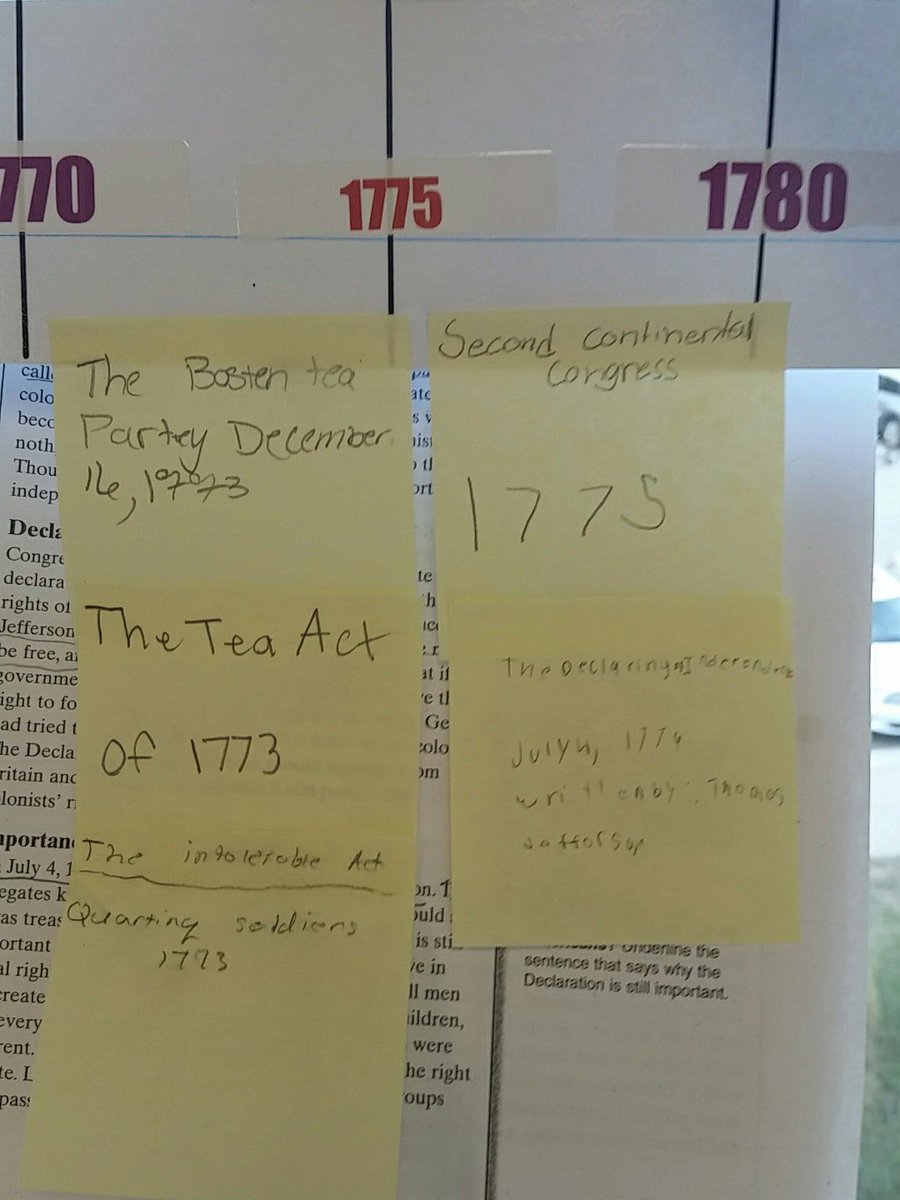 Building our American Revolution Timeline! @PrincipalSWhite @Dr_iParham <a href="/IsonSpringsES/">IsonSpringsES</a>