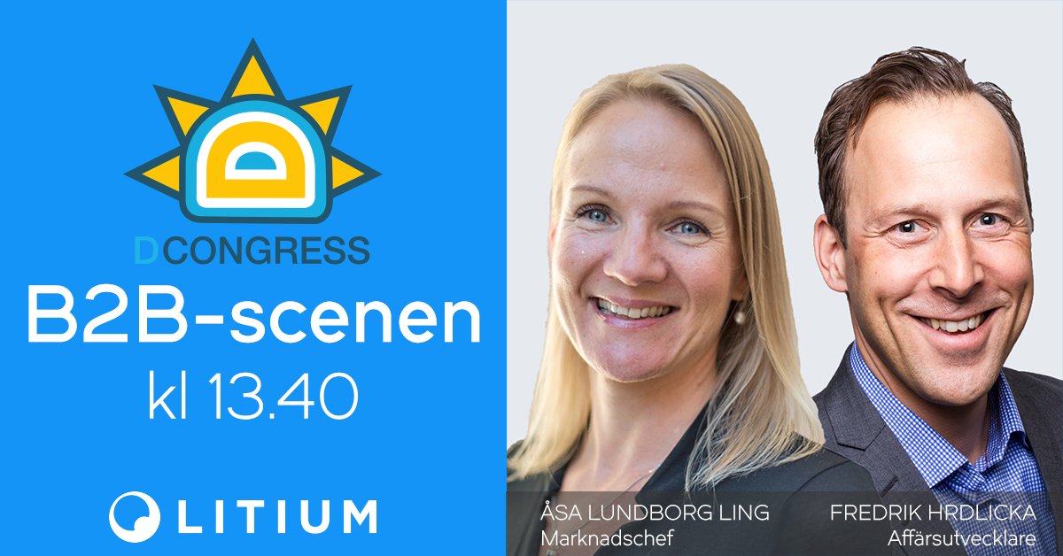 <a href="/litium_ehandel/">Litium</a> drar gobitarna från "Svensk B2B-handel 2016" kl 13:40 på B2B-scenen #dcongress #ehandel #b2bhandel