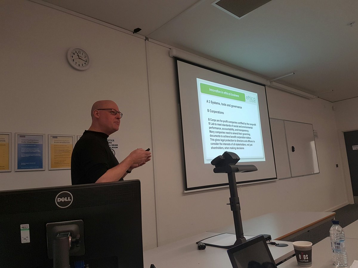 MScIBM_AMBS's tweet photo. Many thanks to Rob Harrison from @EC_magazine for his  guest lecture on the role of innovation in ethical business #responsiblebusiness https://t.co/Y97HgejCKj